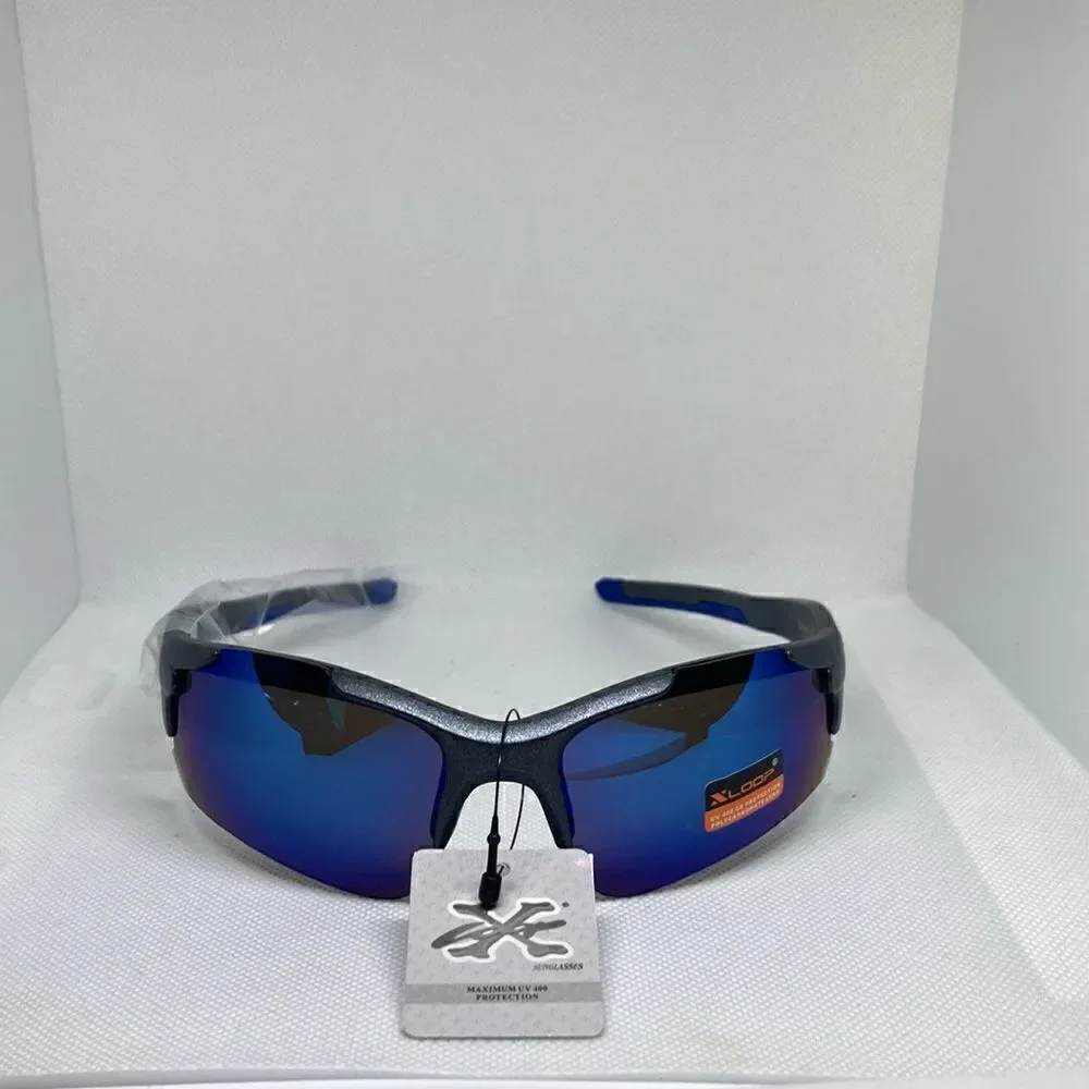 X-Loop Wrap Colored Mirrored Lens Sunglasses